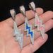 Men's Jewelry Hip Hop New Lightning Pendant White And Blue Color Luminous Necklace Jewelry Popular Jewelry_ipsvogv.com