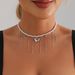 Accessories Ins Pearl Baroque Pentagram Love Pendant Collarbone Chain Pop Tassel Necklace_ipsvogv.com