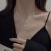 S999 Sterling Silver Four Leaf Clover Necklace Female Ins Cold Style Lucky Clover Clavicle Chain High End Internet Celebrity Accessories_ipsvogv.com