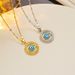 Fashionable Colorful Oil Drop Evil Eye Necklace Instagram Women's Jewelry Palm Collar Chain Pendant_ipsvogv.com
