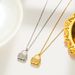 fashion D letter bag necklace female simple temperament micro-studded diamond handbag pendant titanium steel clavicle chain_ipsvogv.com