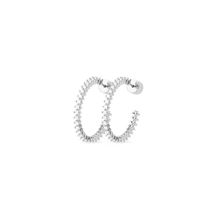 Women's Jewelry Full Diamond C Shaped Earrings Light Luxury High End Design Fashion Temperament Unique Earrings Ear Jewelry_ipsvogv.com