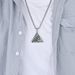 Ancient Egyptian Pyramid Eye of Horus Titanium Steel Necklace Pendant Retro Niche Personality Art Wear Pendant_ipsvogv.com