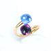 Candy Colored Gem Ring Female S925 Silver Gold Plated Diamond Open Finger Ring Light Luxury Personality Fashion_ipsvogv.com