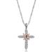 Unisex hot selling full zircon cross pendant necklace for women color separated electroplating new jewelry_ipsvogv.com