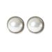 Earrings Sterling Silver Semi-round Pearl Earrings Niche Minimalist Joker Retro Elegant Jewelry Korean Style Women's High-end Sense_ipsvogv.com