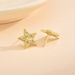 Women’s Jewelry Set Fashion Copper Plated Real Gold Sweet Style Mother's Day Five Pointed Star Micro Inlaid Zircon Earrings Light Luxury Earrings_ipsvogv.com