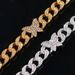Accessories Fashion Inlaid Cuban Anklet hiphop Hip Hop Diamond Butterfly Anklet_ipsvogv.com