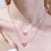 Rose Quartz Love Necklace Female S925 Silver Light Luxury Niche Can Be Stacked Heart Shaped Clavicle Chain Pink Pendant Ins Style_ipsvogv.com