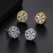 Unisex popular full diamond hip hop earrings round micro inlaid zircon thread earrings men's earrings hot selling earrings_ipsvogv.com