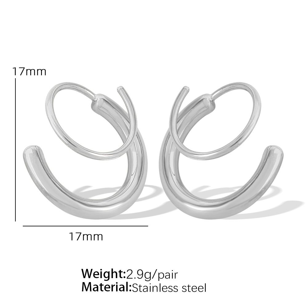 Women's Jewelry Ear Clips Exaggerated Personality Earrings Metal Electroplating Color Retention Earrings Inlaid With Zircon_ipsvogv.com