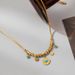Titanium Steel Turquoise Pendant Necklace For Female Niche Fashion And Light Luxury Accessories That Do Not Fade_ipsvogv.com