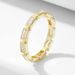 Women's Jewelry S925 Sterling Silver Geometric Rectangular Zircon Ring Stacking Personality All Match Ring_ipsvogv.com