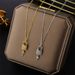 New best-selling full diamond key lock necklace fashion titanium steel clavicle chain personality temperament net red jewelry factory direct sales_ipsvogv.com