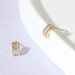 Silver inlaid personalized ring Zircon stud earrings female niche versatile fashion design popular_ipsvogv.com