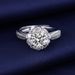 Live Streaming Of Internet Celebrities Imitating The Mosang Stone Ring For Women, Luxurious Six Claw Simulation Diamond_ipsvogv.com