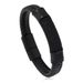 New Hot-Selling Jewelry Men's Leather Cord Alloy Magnetic Clasp Punk Bracelet_ipsvogv.com