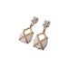 Women's earrings style retro burgundy earrings niche design earrings 2023 new high-end earrings women's high-end earrings_ipsvogv.com
