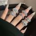 open French Zircon Full Hollow Diamond With Niche Design, Fashionable High-end, Light Luxury And Personalized Ring For Design, High-end,_ipsvogv.com