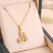 Sweet Zircon Heart Pendant Necklaces For Women Ladies Stainless Steel Neck Chain Jewelry Female Accessories_ipsvogv.com