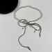 Xiaomi Bead String Bow Pearl Strap Sweet Cool Spicy Girl Choker Fashionable Collarbone Chain Necklace_ipsvogv.com