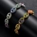 Unisex Hip Hop Bracelet Colored Zircon Pig Nose Chain Coffee Bean Chain Real Gold Electroplating Men's Hip Hop Jewelry_ipsvogv.com