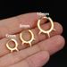 Unisex popular punk rivet round earrings for women with smooth zircon piercing earrings earrings_ipsvogv.com