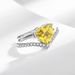 Baolai Xing Jewelry New Product Fashion Versatile Yellow Opening Heart Set With High Carbon Diamond Ring_ipsvogv.com