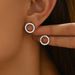 Sweet fresh Korean version geometric for women, versatile inlaid with zircon, high-end niche design and earrings_ipsvogv.com