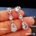 Cao Shi Sells Exquisite Women's Water Droplet Large Zircon With Sparkling Silver Plated Earrings_ipsvogv.com