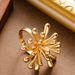 Exaggerated, Fashionable, High Street Style, Personalized Floral Bud Ring With An Open Mouth Design That Does Not Fade_ipsvogv.com