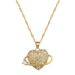Love 【 】 Surrounding Light Luxury Charm Gorgeous Full Diamond Necklace Women's Versatile Clavicle Titanium Steel Chain 【 】_ipsvogv.com