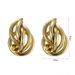 Fashion Geometric Irregular High-end Interwoven Ear Jewelry Internet Celebrity Twisted Spiral Stud Earrings For Women_ipsvogv.com