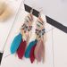 Yamaler Vintage Elegant Long Pendant Hook Feather Earrings Women Jewelry Gift_ipsvogv.com