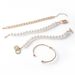 New Handicraft Fashion Lock Pearl Snake Bone Chain Adjustable Opening Bracelet Set Of 4_ipsvogv.com