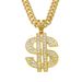 Jewelry Hip Hop New Personalized Symbol Men's USD Large Pendant Necklace_ipsvogv.com