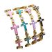 Cross Demon Eye Adjustable Zircon Hip Hop Bracelet For Men And Women_ipsvogv.com