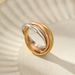 Real Gold Stainless Steel Three Color Winding Ring, Simple, Fashionable, High-end, Daily Personalized Women's Ring_ipsvogv.com