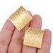 French Square Geometric Texture, Golden Style, Fashionable And Versatile Earr, Personalized Design, Elegant DIY_ipsvogv.com
