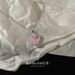 blossom Ice Cherry Pink~Love Zircon Summer Collarbone ! Chain, Heart-shaped Full Diamond Studded Necklace For Women, Not Chain, Women,_ipsvogv.com
