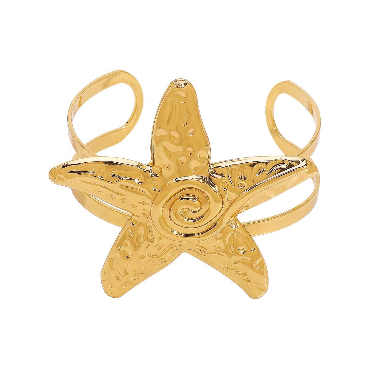 B2889 Personalized Exaggerated Metal Starfish Shaped Open Summer Ocean Vacation Style Bracelet_ipsvogv.com