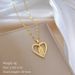 Love 【 】 Head Light Luxury Charm Gorgeous Full Diamond Necklace Women's Versatile Clavicle Titanium Steel Chain 【 】_ipsvogv.com