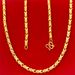 Vietnamese Sand Gold Rabbit Necklace 45cm Men and Women Gold plated Thick Necklace Couple Style Long lasting Colorfast_ipsvogv.com