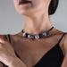 Halloween Retro Double Chain Necklace Personality Black And White Wooden Beads Clavicle Chain_ipsvogv.com