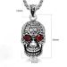 Japanese Korean Versions Of Rock Singer Rap Hip-hop Red Eye Skull Pendant Titanium Steel Men's And Women's Necklace_ipsvogv.com