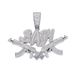 Unisex Alloy Necklace For Men And Women Double Gun BABY Pendant Hip Hop Personality Fashion Rap Street Trend Diamond Pendant_ipsvogv.com