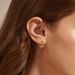S Silver Geometric Women's Niche Personality Trend Japanese And Korean Atmospheric Cartoon Round Earrings_ipsvogv.com