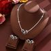 Women’s Jewelry Set Fashion New Trend Zircon Luxury Necklace Earrings Black Butterfly Suit Ins Hot Style Wearing Skirt Wearing_ipsvogv.com