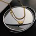 Double layered layered love necklace made of titanium steel that does not fade, designed by female niche members, with a_ipsvogv.com