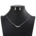 Rhinestone Set Earrings Copper Pendant Necklace For Women Ins Simple Internet Celebrity Clavicle Chain Choker Jewelry Trend_ipsvogv.com